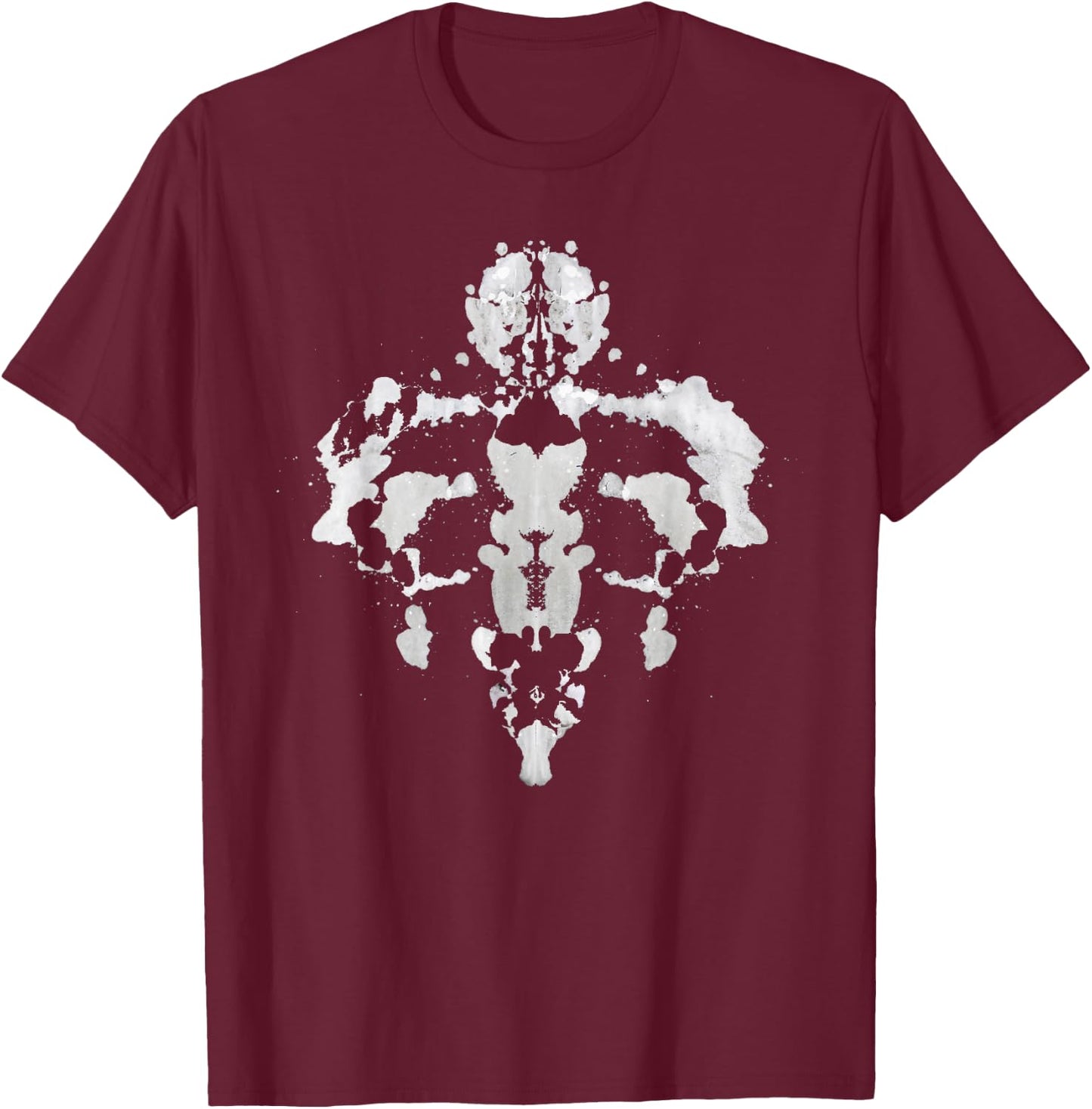 Rorschach Ink Blot Test T Shirt white Psychology gift T-Shirt - T-Shirt | Maroon