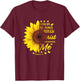 Philippians 4:13 Christian Bible Verse Gifts Women Sunflower T-Shirt - T-Shirt | Maroon