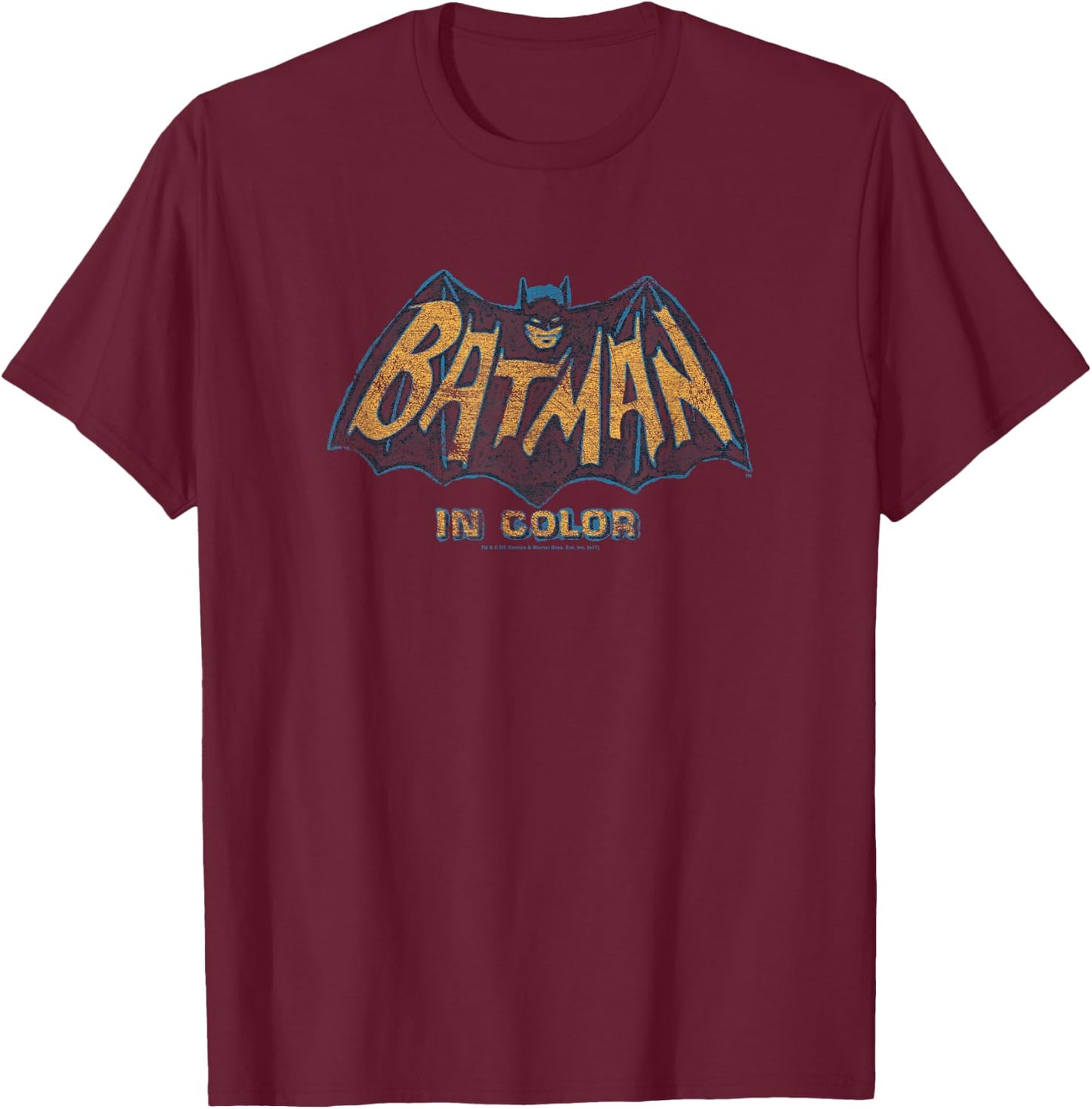 Batman Classic TV Series in Color T-Shirt - T-Shirt | Maroon
