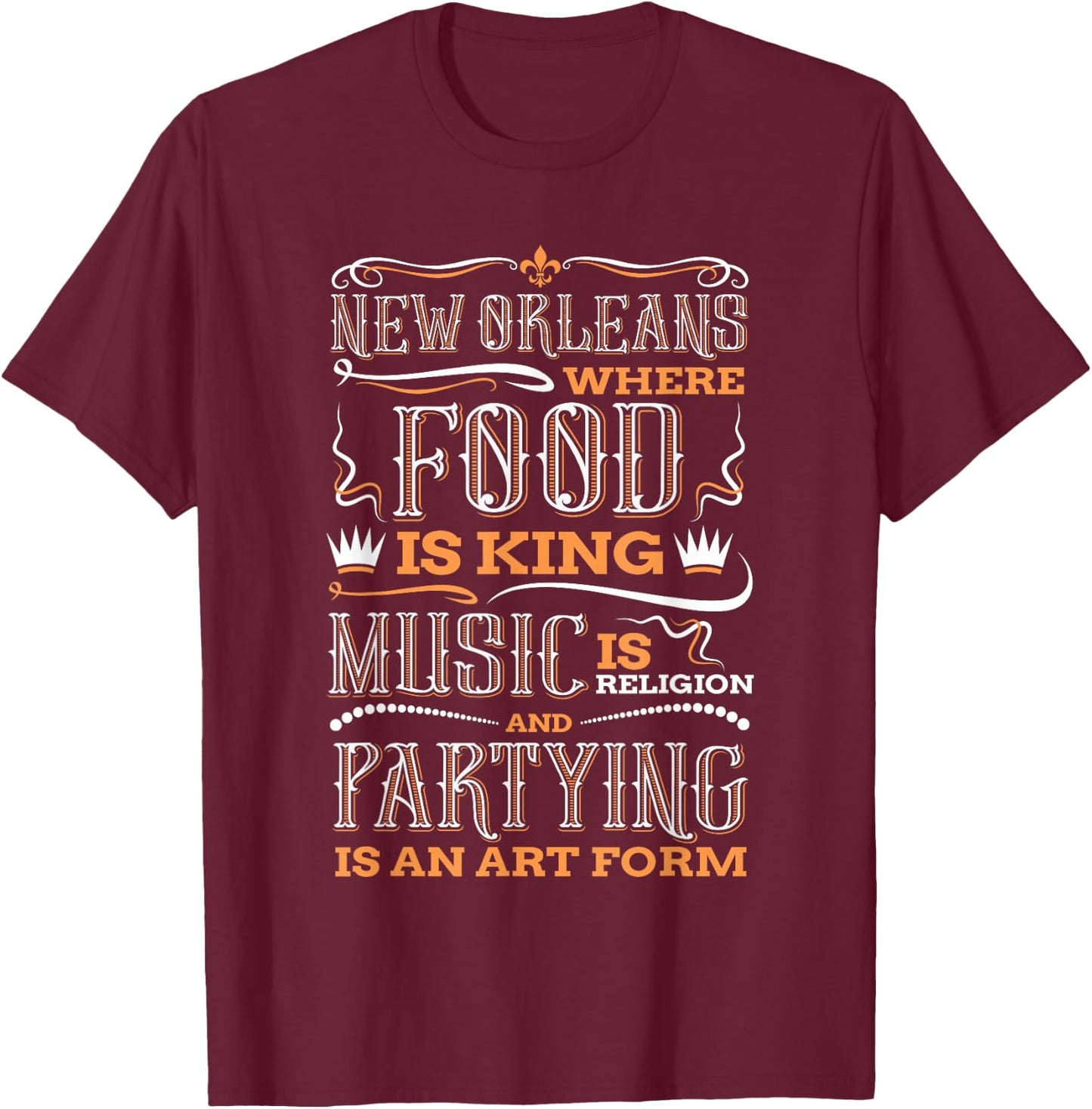 New Orleans Louisiana Vintage Souvenir Gift T-Shirt - T-Shirt | Maroon