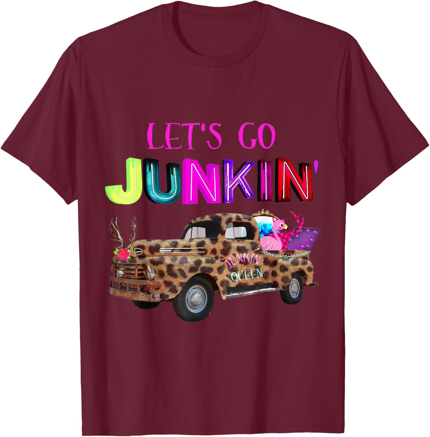 Junkin , Flea Markets, Vintage, Junker T-Shirt - T-Shirt | Maroon