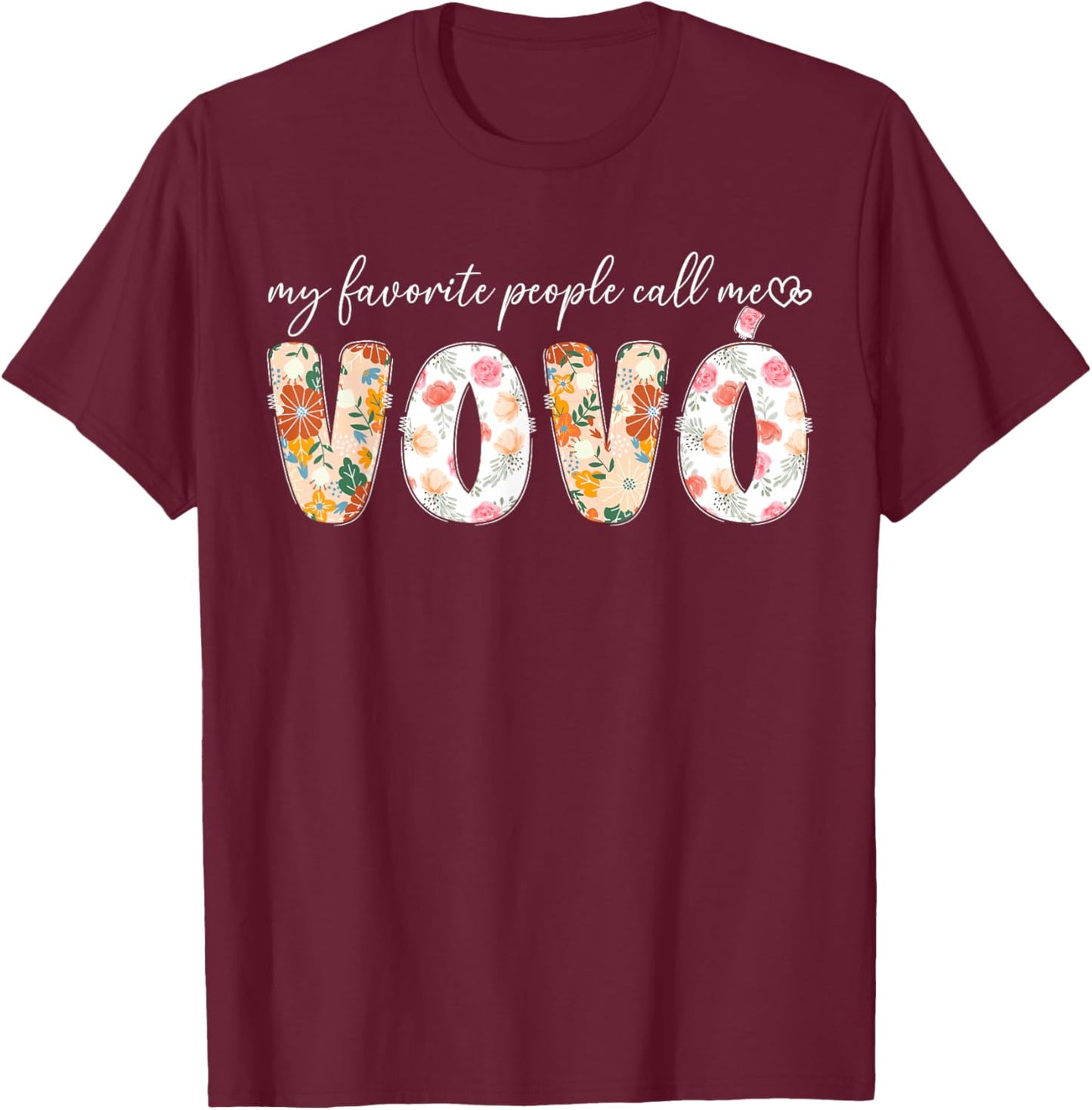 Proud Vovó Grandma Vovó Grandmother T-Shirt - T-Shirt | Maroon