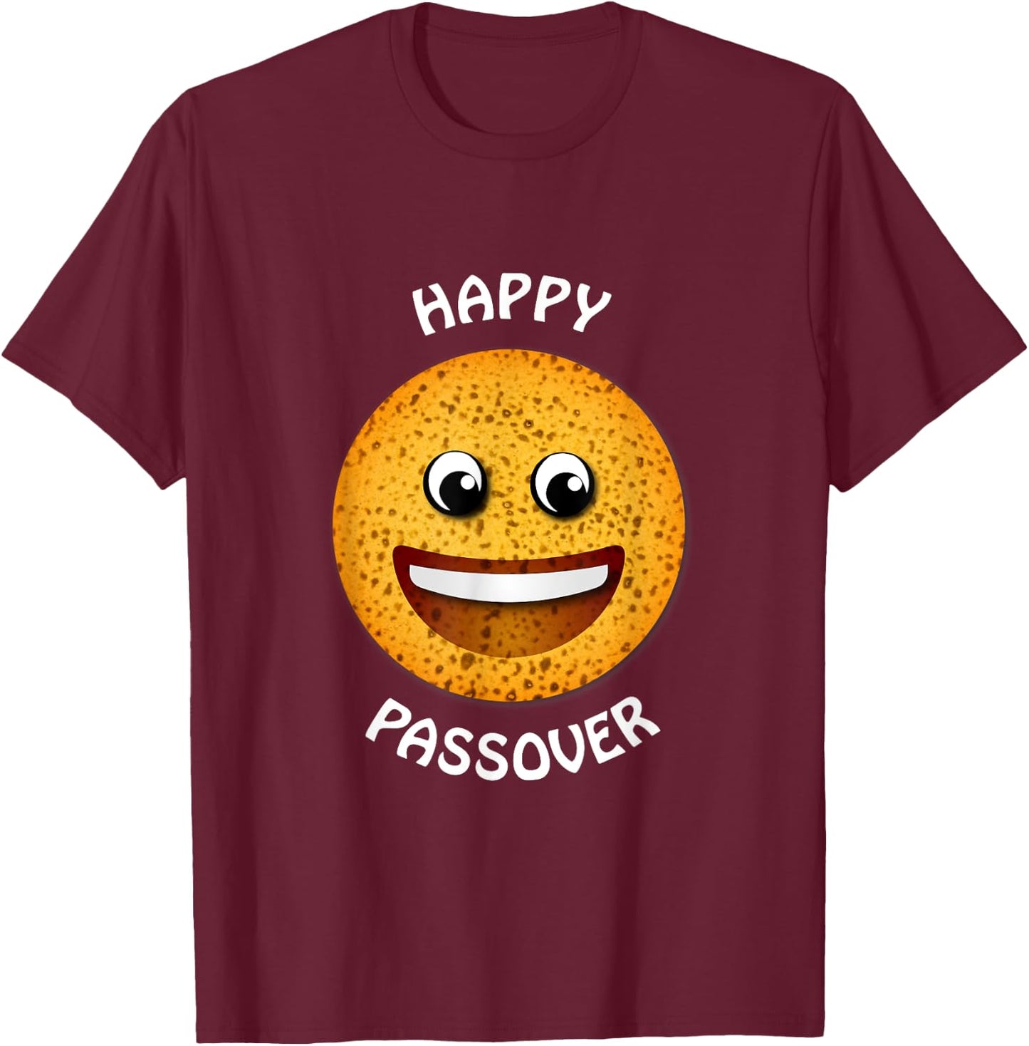Happy Passover Matzah Shirt Jewish Israel Hebrew T-Shirt - T-Shirt | Maroon