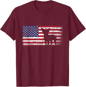 Chihuahua American Flag I Love My Chihuahua T-Shirt - T-Shirt | Maroon