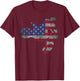 Dirt Bike American Flag | Motocross Enduro Shirt Women Girls Kids Men T-Shirt - T-Shirt | Maroon