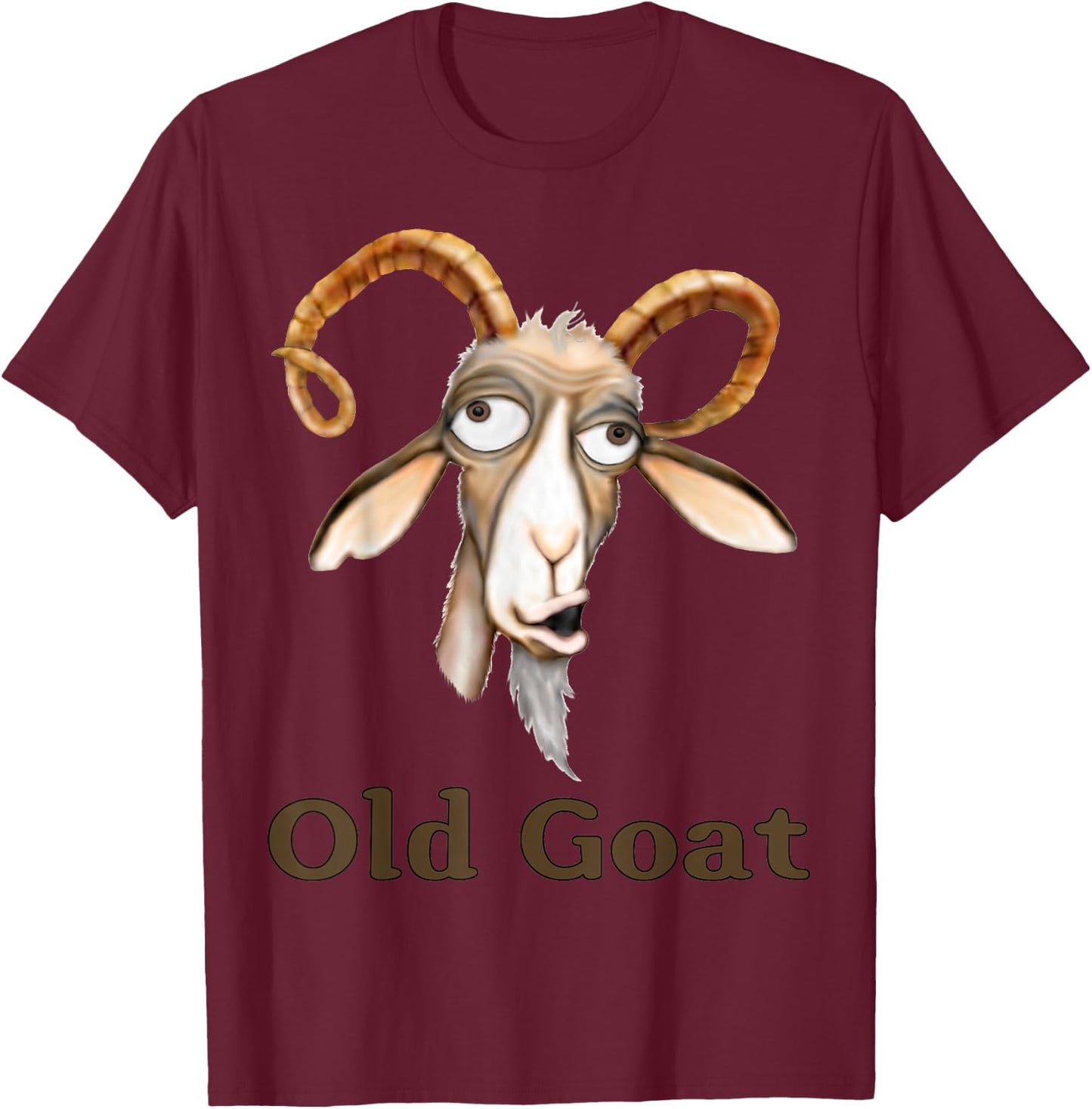 Funny Old Goat T-Shirt - T-Shirt | Maroon