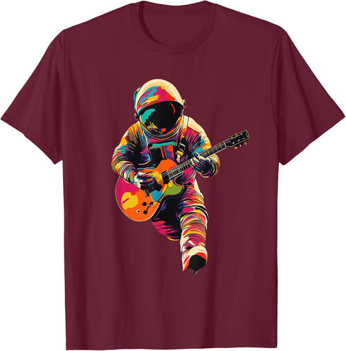 Astronaut playing guitar. Astronaut guitarist. Funny.