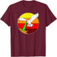 Laser Seagull Funny Retro Seagull T-Shirt - T-Shirt | Maroon
