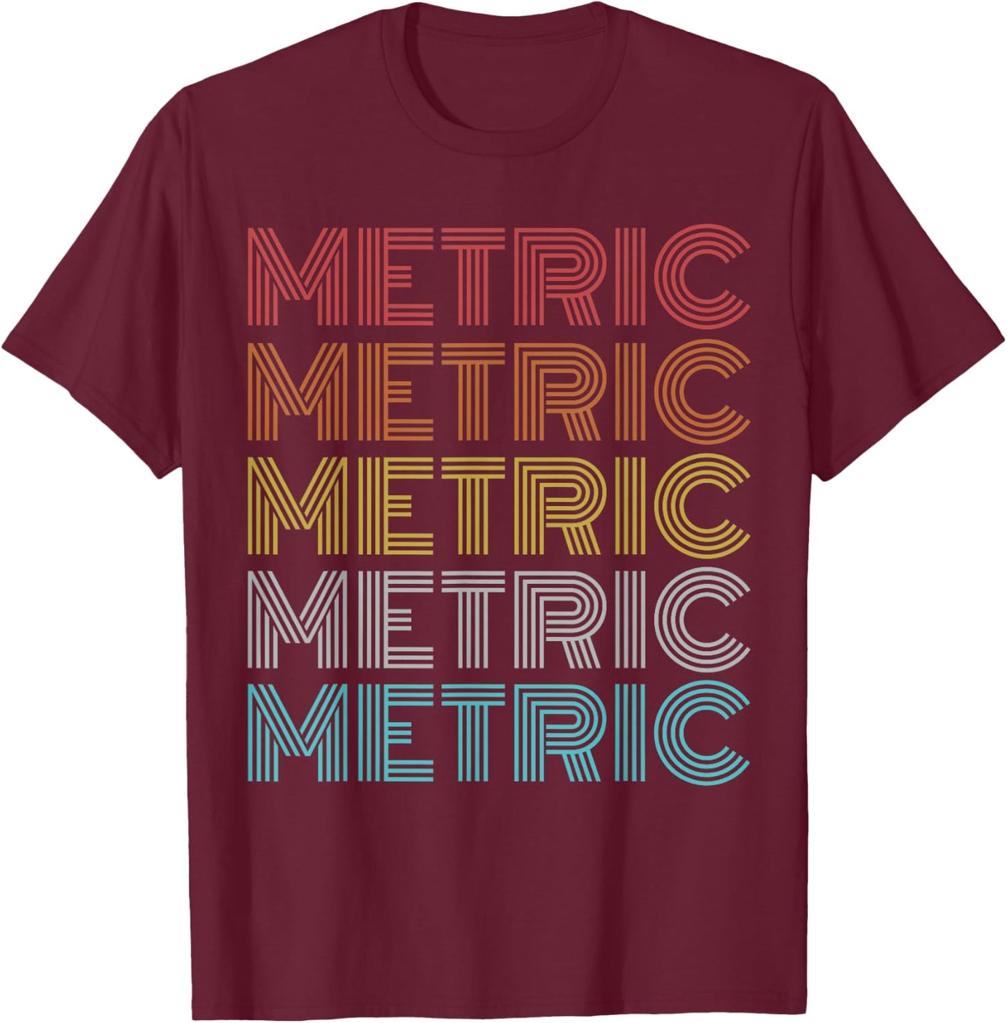 Retro Vintage Metric T-Shirt - T-Shirt | Maroon