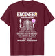 Engineer Funny Mechanical Civil Engineering Wizard T Shirt T-Shirt - T-Shirt | Maroon
