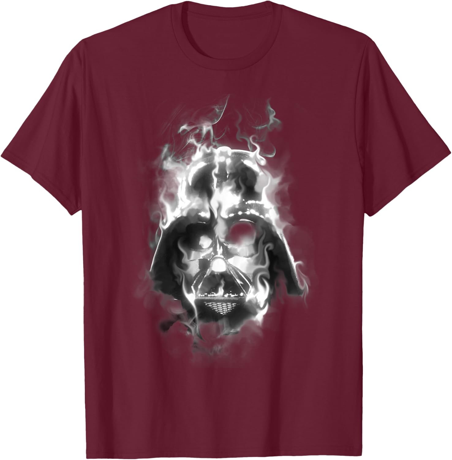 Star Wars Darth Vader Sith Lord Smoke Portrait T-Shirt - T-Shirt | Maroon