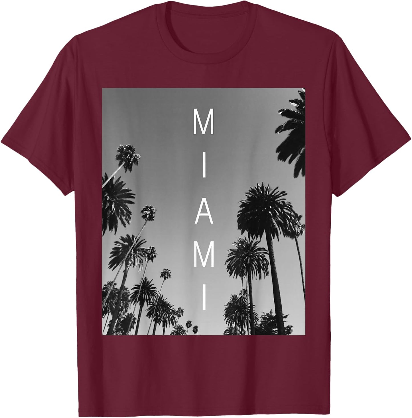 Miami Beach South Beach Florida Fl Souvenir Gift T-Shirt - T-Shirt | Maroon