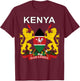 Kenya Emblem Cultural Background T-Shirt - T-Shirt | Maroon