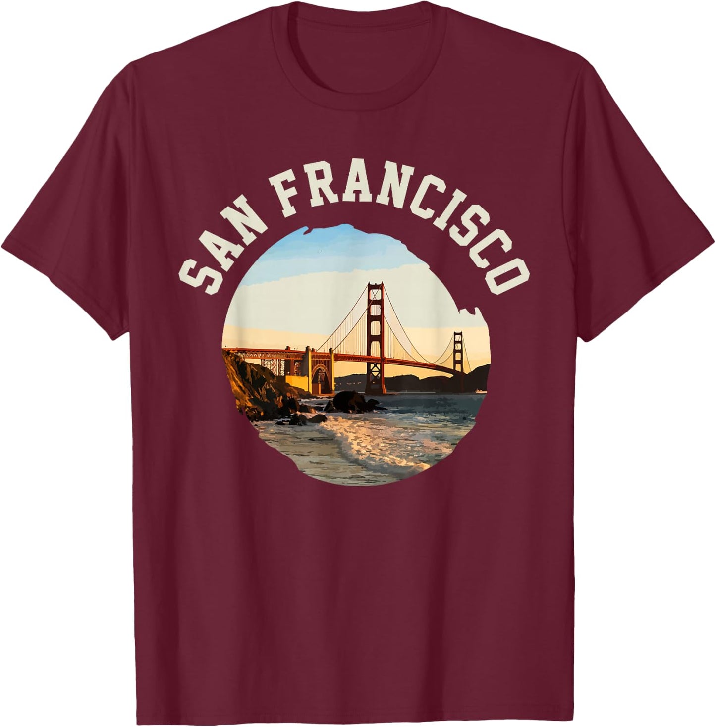 San Francisco T-Shirt - T-Shirt | Maroon