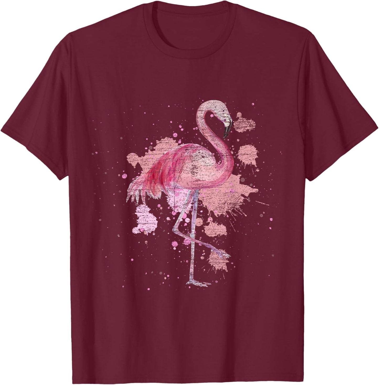 Animal Lover Women Gift Flamingo T-Shirt - T-Shirt | Maroon