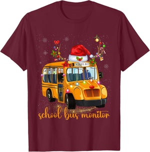 School Bus Monitor T-Shirt - T-Shirt | Maroon