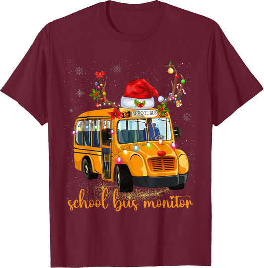 School Bus Monitor T-Shirt - T-Shirt | Maroon