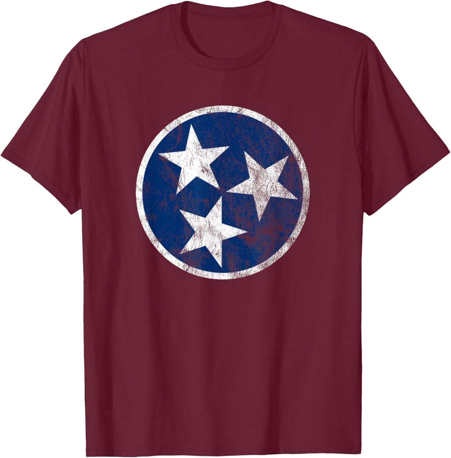 Tennessee State Flag Blue White Stars Traditional T-Shirt - T-Shirt | Maroon