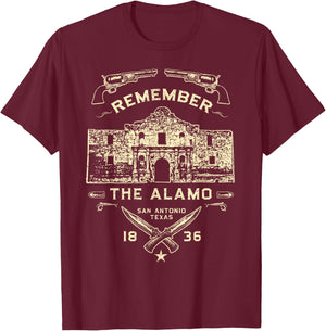 Texas Remember The Alamo San Antonio Pride design T-Shirt - T-Shirt | Maroon