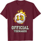 Official Teenager Baseball 13th Birthday Gift T-Shirt - T-Shirt | Maroon
