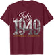 July 1949 - 76 Year Old Shirt 1949 76th Birthday Gift T-Shirt - T-Shirt | Maroon