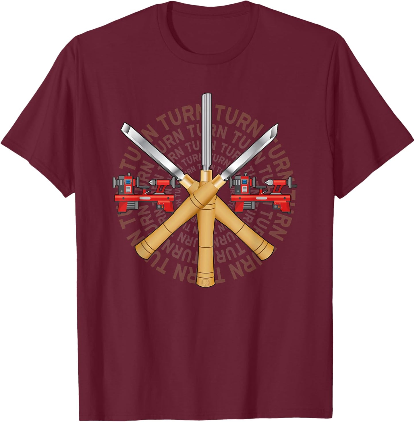 Ultimate Woodturner's with Lathe Chisel Gouge Skew T-Shirt - T-Shirt | Maroon