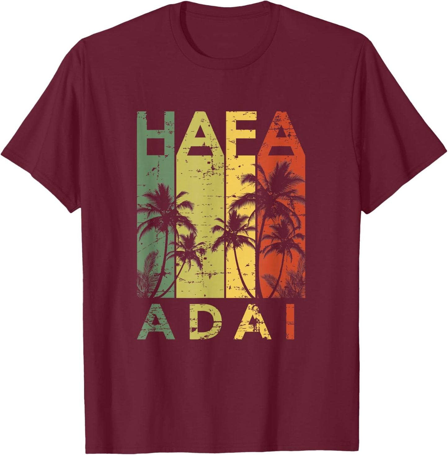 Hafa Adai Guam Vintage 1980s T-Shirt - T-Shirt | Maroon