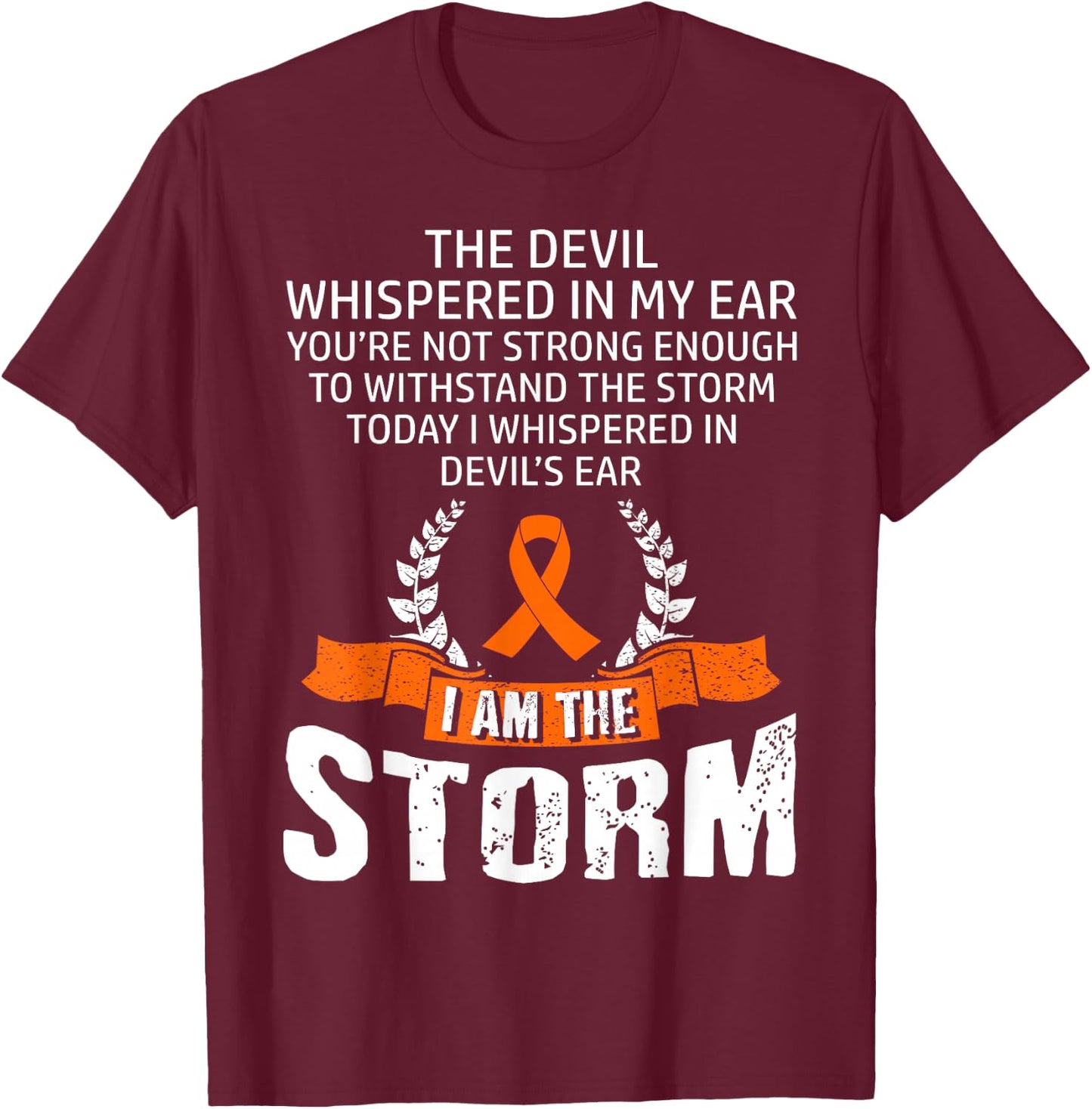 Leukemia Awareness Storm T-Shirt - T-Shirt | Maroon