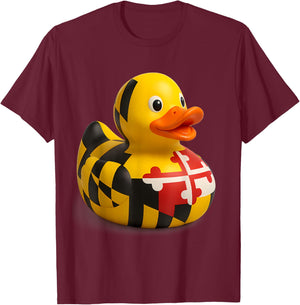 Maryland Rubber Duck Ducky Duckie Souvenir T-Shirt - T-Shirt | Maroon