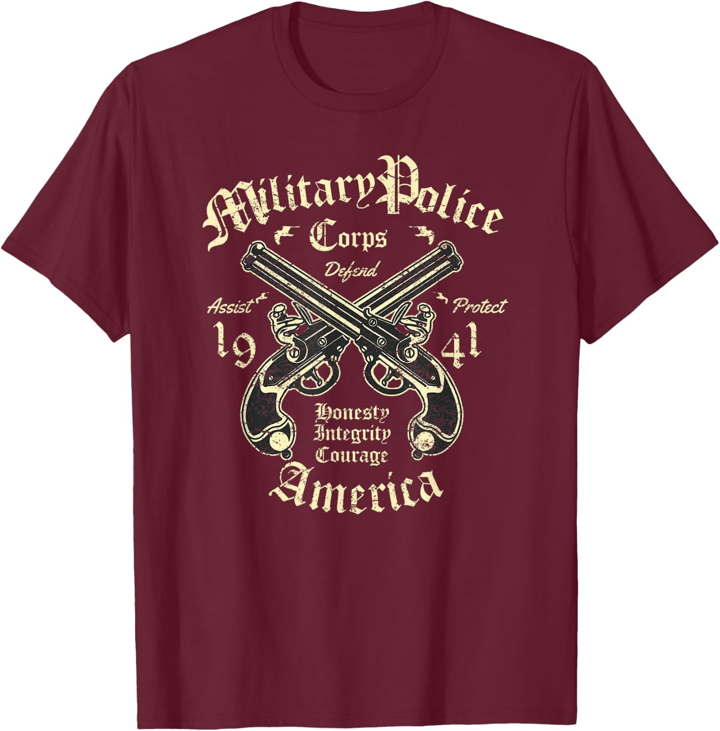 Military Police Corps - US Army T-Shirt - T-Shirt | Maroon