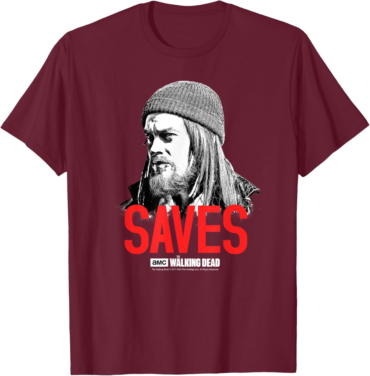 The Walking Dead Jesus Saves T-Shirt - T-Shirt | Maroon