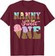 Nanny Of The Sweet One Ice Cream 1st First Birthday Family T-Shirt - T-Shirt | Maroon