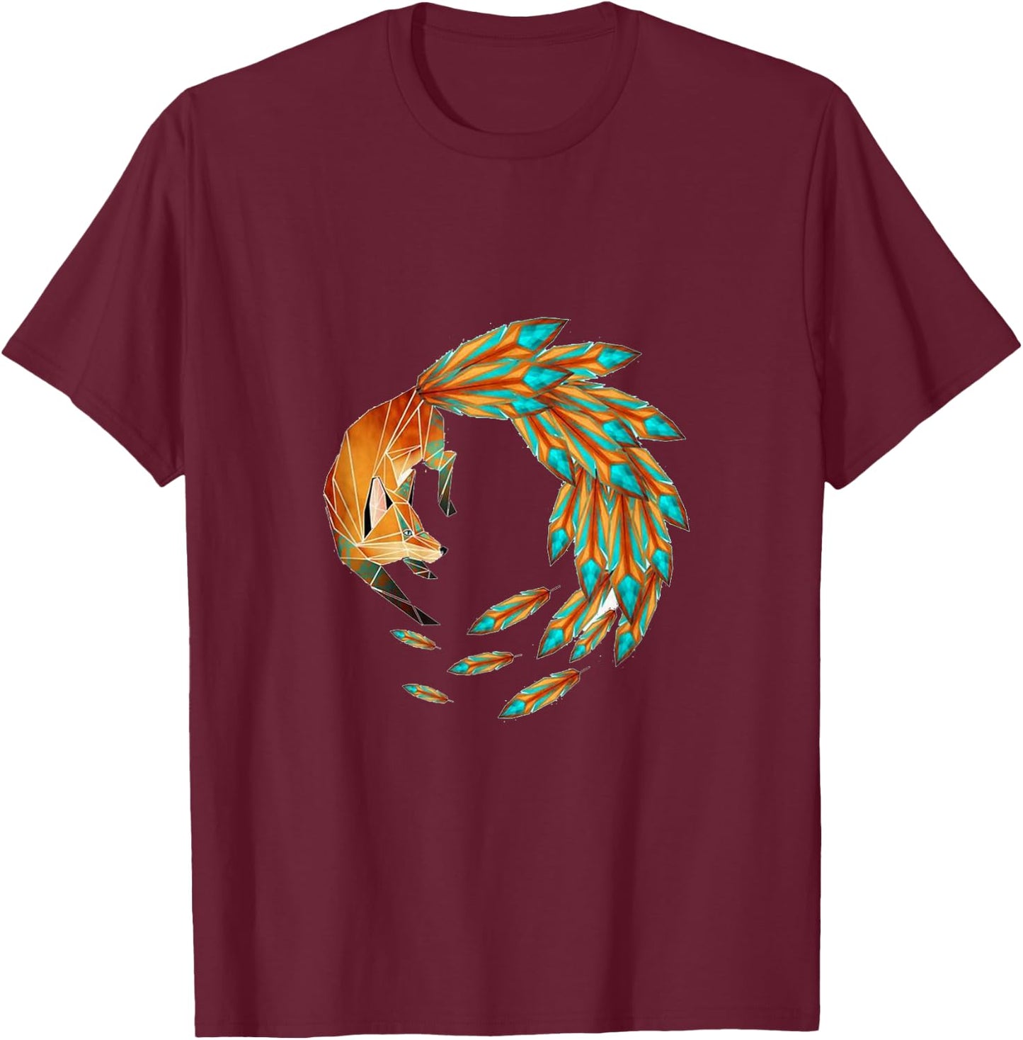 9 Tailed Fox T-Shirt - T-Shirt | Maroon