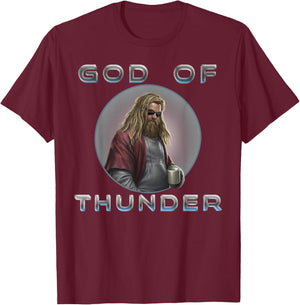 Marvel Avengers: Endgame Thor God of Thunder Circle Portrait Small T-Shirt - T-Shirt | Maroon