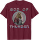 Marvel Avengers: Endgame Thor God of Thunder Circle Portrait Small T-Shirt - T-Shirt | Maroon