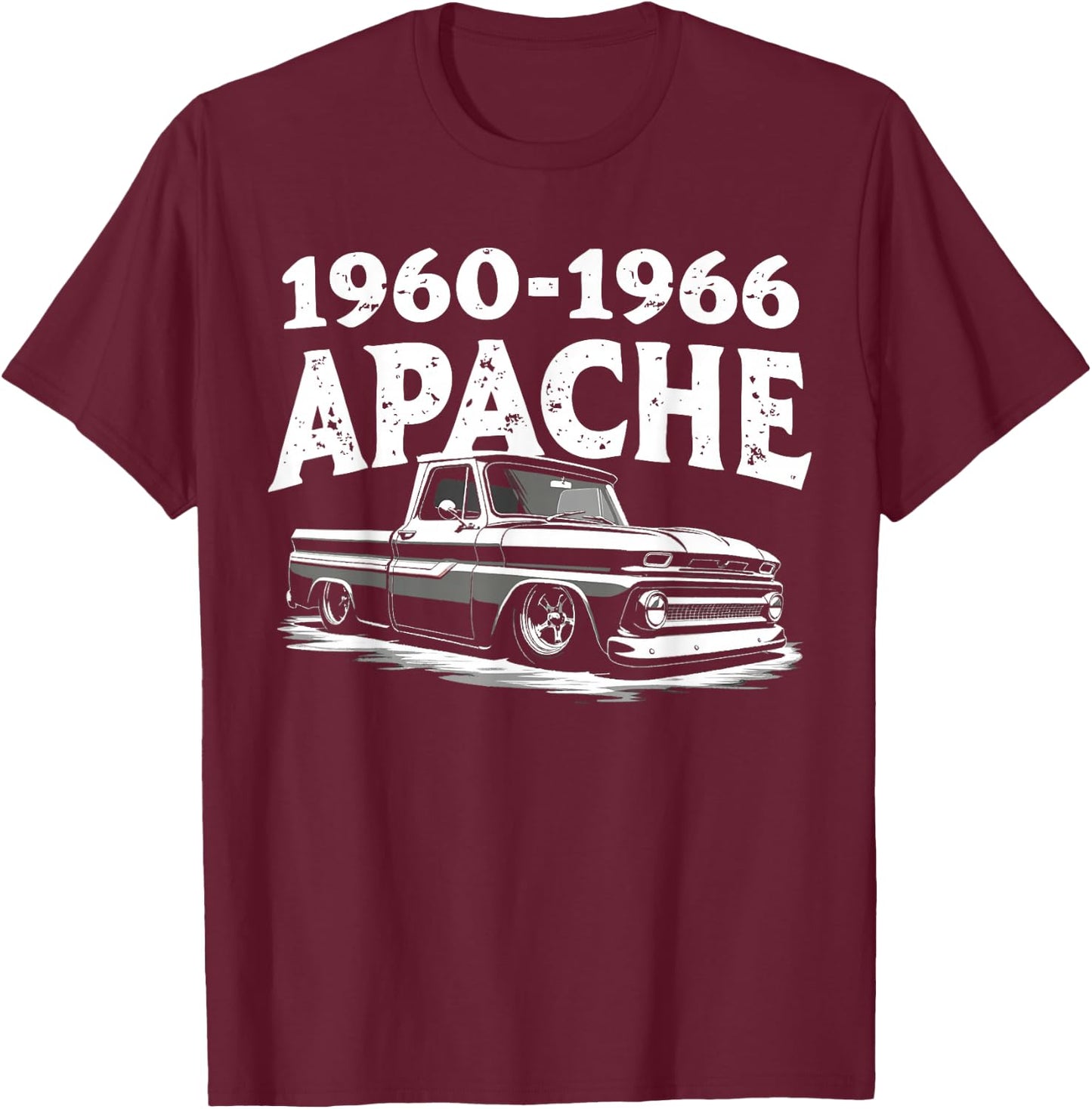 1960-1966 C10 Truck First Generation Apache Classic Truck T-Shirt - T-Shirt | Maroon