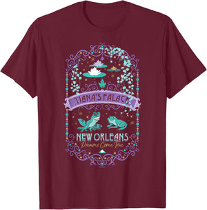 Disney Princess and The Frog Tiana's Place New Orleans Small T-Shirt - T-Shirt | Maroon