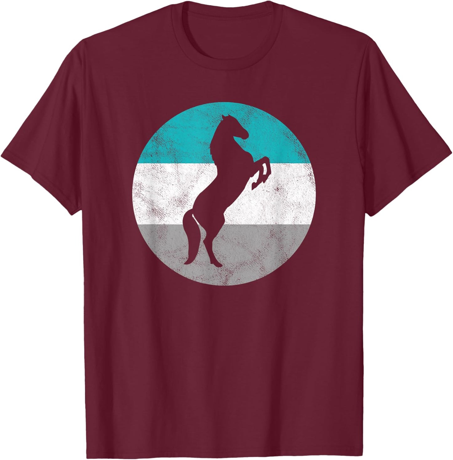 Wild Stallion Horse Gift Shirt Women Boys & Girls T-Shirt - T-Shirt | Maroon