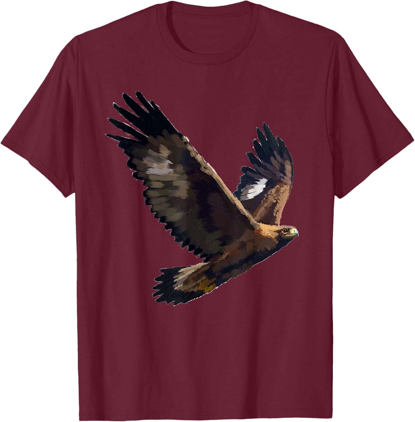 Golden Eagle Bird T Shirt T-Shirt - T-Shirt | Maroon