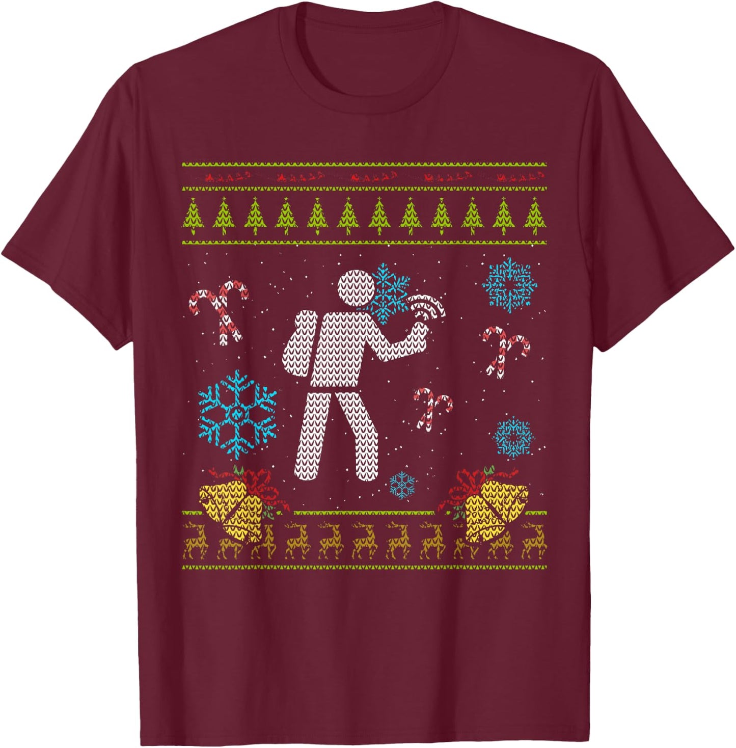 Geocache Christmas Sweater Shirt Geocaching Christmas Sweate T-Shirt - T-Shirt | Maroon