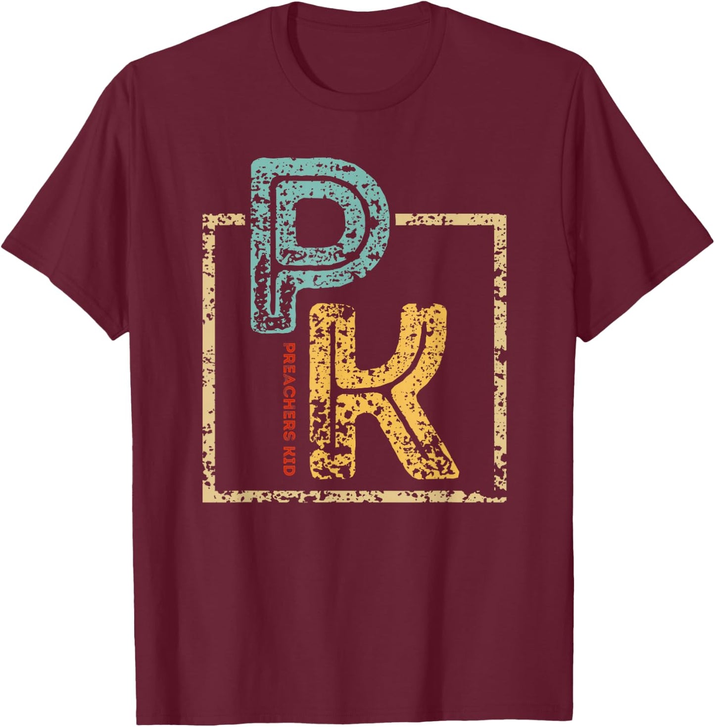 Preachers Kid Distressed Shirt for Pastors Children T-Shirt - T-Shirt | Maroon