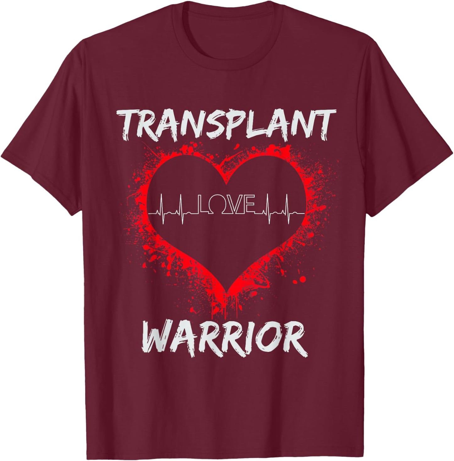 Heart Transplant - Transplant Warrior kids women men T-Shirt - T-Shirt | Maroon