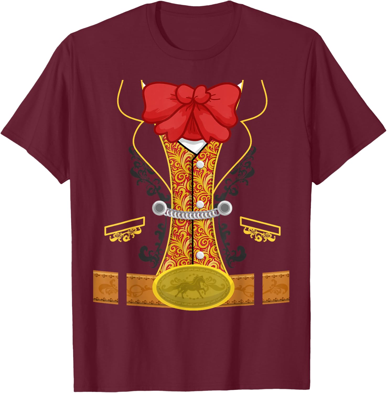 Bull Fighter Costume Men Women Children Matador T-Shirt - T-Shirt | Maroon