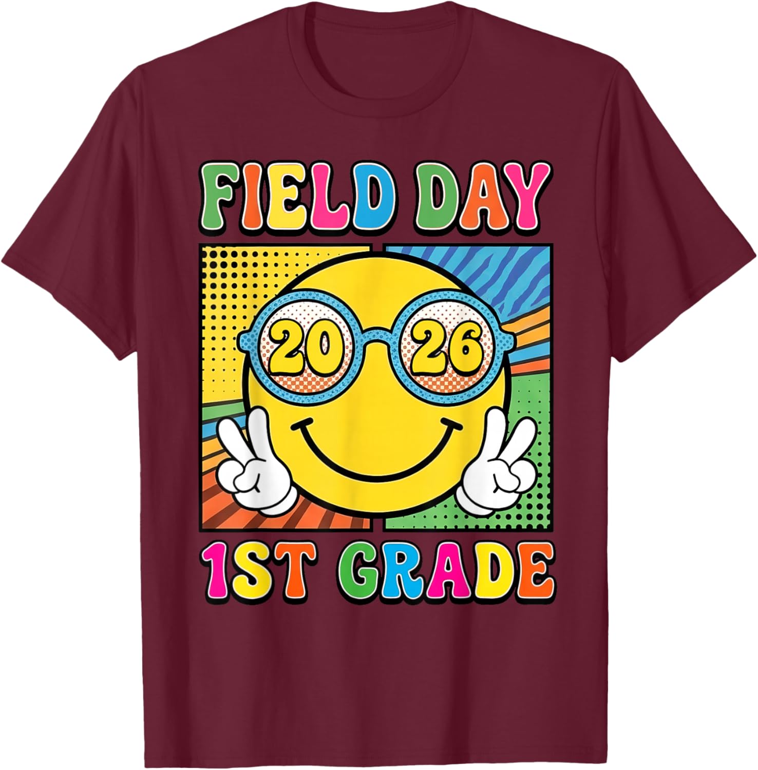 1st Grade Teacher Student First Grade Team T-Shirt - T-Shirt | Maroon