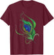 Artistic Peacock Feather Lord Krishna . T-Shirt - T-Shirt | Maroon