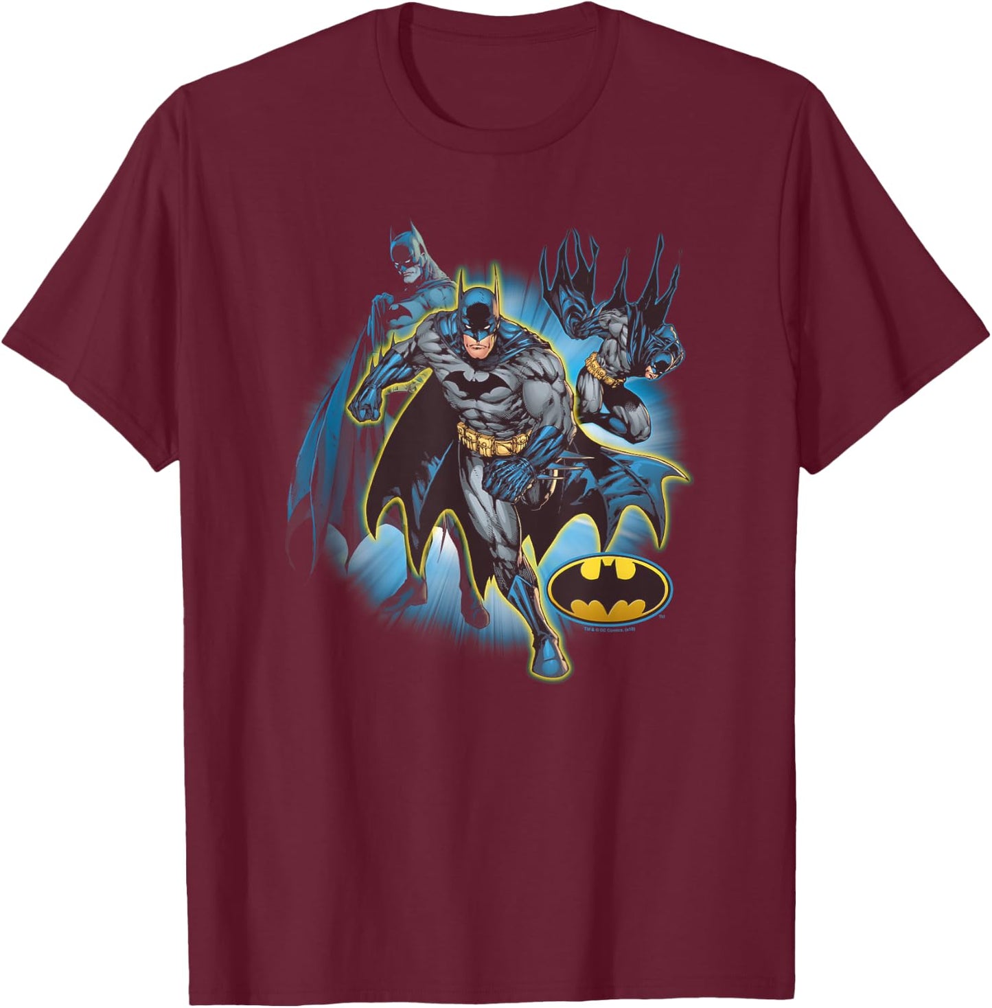 Batman Collage T-Shirt - T-Shirt | Maroon