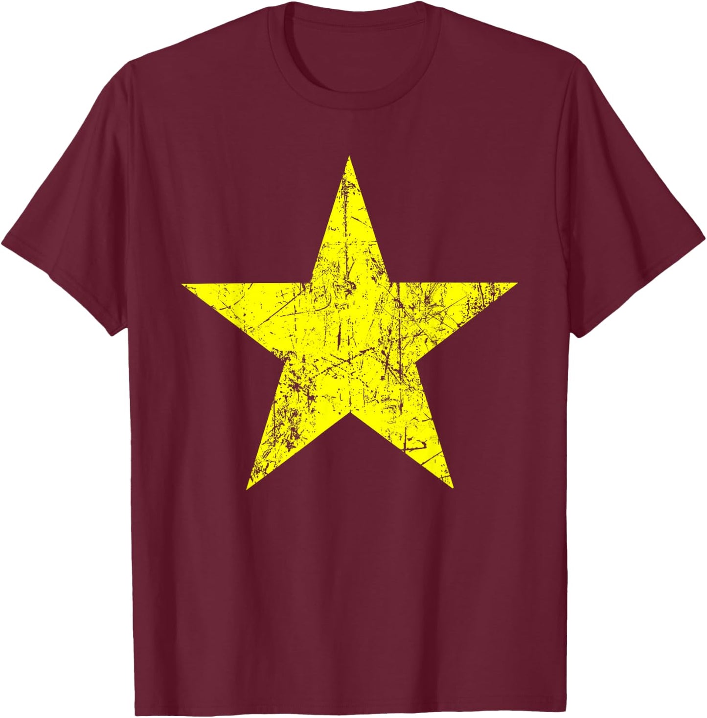 Vietnamese Flag Vintage Star Vietnam Country Gifts T-Shirt - T-Shirt | Maroon