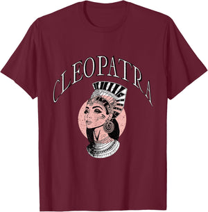 Cleopatra Egyptian Pharaoh Ancient Goddess Vintage T-Shirt - T-Shirt | Maroon