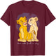 Disney The Lion King Valentine's Day Simba & Nala Vintage T-Shirt - T-Shirt | Maroon