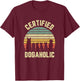 Dogaholic Funny Shirt Gift Dog Lovers Retro T-Shirt - T-Shirt | Maroon